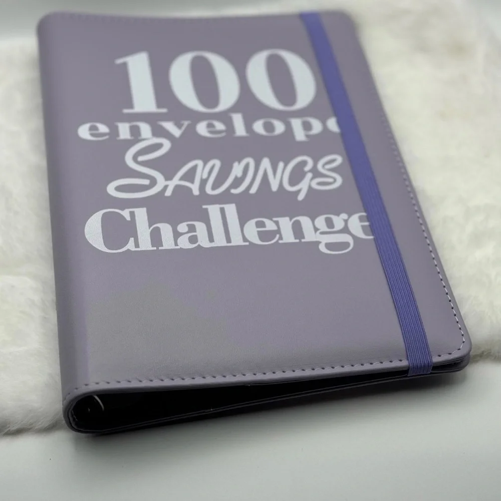 100 Envelope Savings Challenge Binder - Purple Budget Planner plus inserts